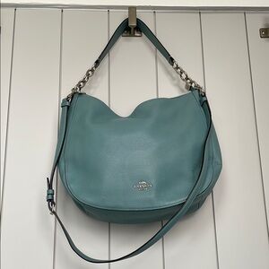Coach Blue Leather Shoulder Bag